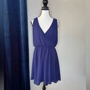 Lush Blue Flowy Mini Dress | Size M